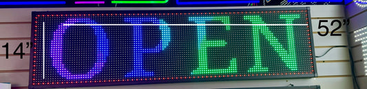 RGB Scrolling Sign 14"x52" with app control