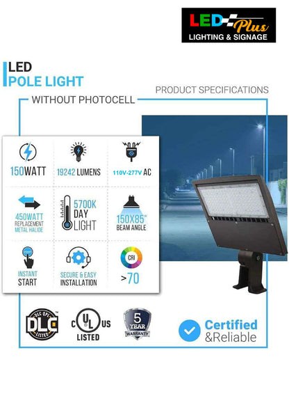 150W Led Shoebox/Pole light 5700K