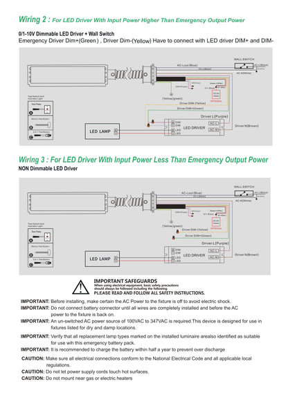 20W LED Emergency Backup Driver AC 120-237V