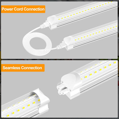 T8 8FT 60W Integrated Tube light Stripy Cover Lens (20pcs in a box)