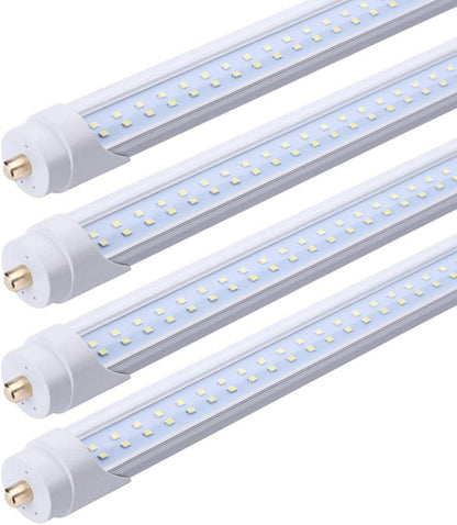 T8 40W 8FT (96″) FA8 Single Pin Led Tube Light Clear Lens, 6000K Ballast Bypass Double Ended Power (25pcs)