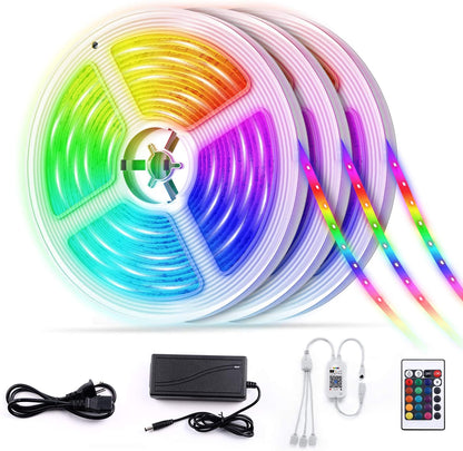 16ft (5M)-5050-RGB Led Strip Light with Remote and Power Supply BOX