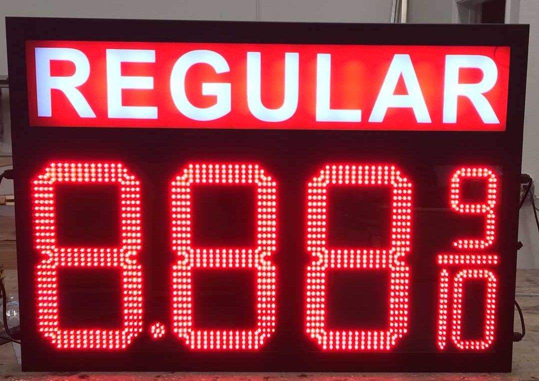 Gas Price Signs in all sizes 6in to 32in