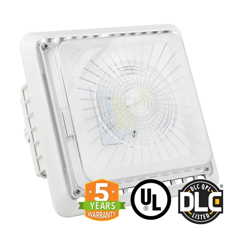 55W Garage Canopy Light for Parking Garages, 5000K – UL/DLC Approved