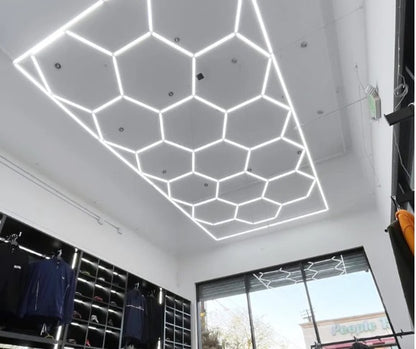 Hexagon Garage Lights 8'x16'- 6500K - 110V, Garage Lights, Barbershop Lights